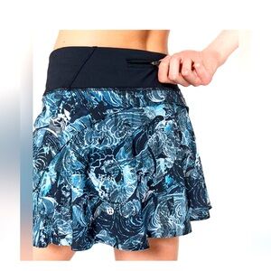 Lululemon Play Off The Pleats Skirt *13" Eternal Wave Starlight Black size 6